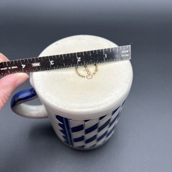 Vintage Goebel German Beer Stein M. Salzglasur W. Germany Blue Salt Glaze 5 in - Picture 10 of 10